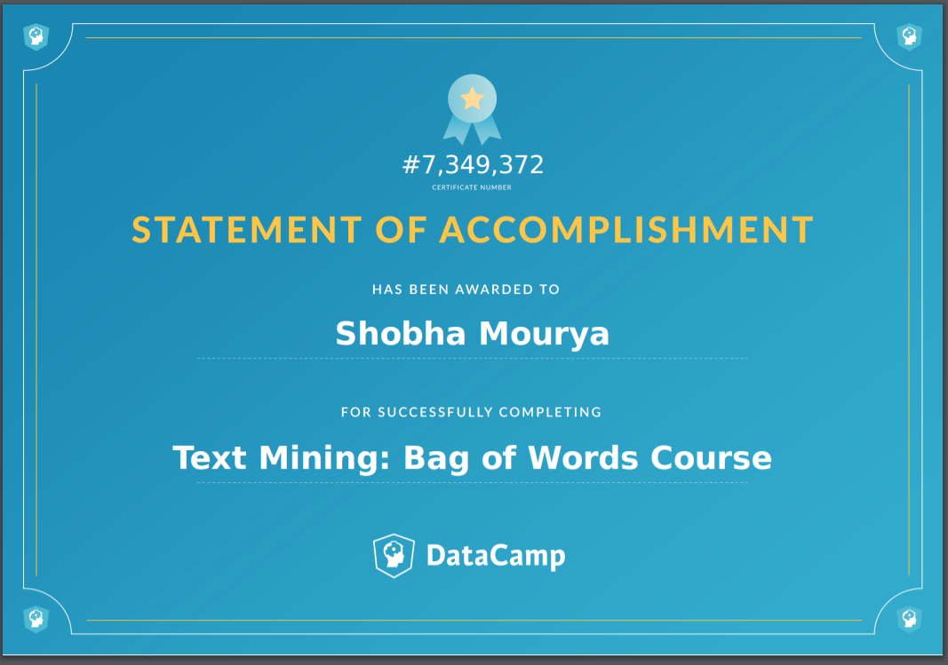 DataCamp-Text Mining Bag of Words